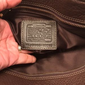 Coach all-leather tote bag
